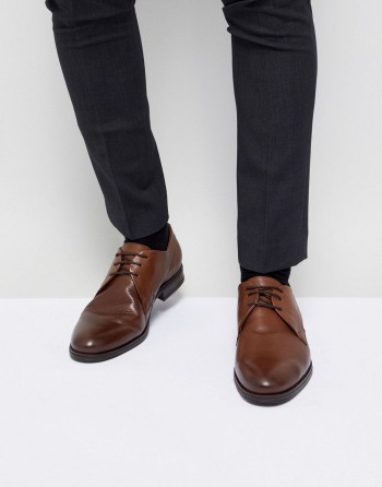 Jack & Jones Premium Leather Derby Smeđe - Muške Cipele | 85093ILQP